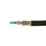 Alpha Wire Twisted Pair Twisted Pair Cable, 0.1829 mm2, 2 Cores, 26, Screened, 500ft, Black Sheath