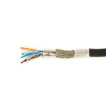 Alpha Wire Twisted Pair Twisted Pair Cable, 0.1829 mm2, 4 Cores, 26, Screened, 500ft, Black Sheath