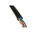 Twisted Pair Twisted Pair Cable, 24 AWG, Unscreened, 305m, Black Sheath