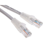 RS PRO Cat5e Male RJ45 to Male RJ45 Ethernet Cable, U/UTP, Grey PVC Sheath, 0.5m