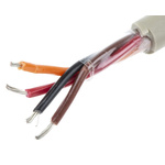 Alpha Wire Multicore Data Cable, 0.09 mm², 4 Cores, 28 AWG, Unscreened, 50m, Grey Sheath