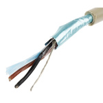 Alpha Wire Multicore Data Cable, 0.09 mm², 2 Cores, 28 AWG, Screened, 50m, Grey Sheath