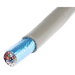 Alpha Wire Multicore Data Cable, 0.23 mm², 15 Cores, 24 AWG, Screened, 50m, Grey Sheath