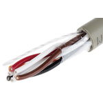 Alpha Wire Twisted Pair Data Cable, 4 Pairs, 0.23 mm², 8 Cores, 24 AWG, Unscreened, 50m, Grey Sheath