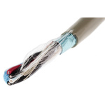 Alpha Wire Twisted Pair Data Cable, 2 Pairs, 0.09 mm², 4 Cores, 28 AWG, Screened, 50m, Grey Sheath