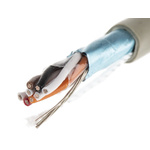 Alpha Wire Twisted Pair Data Cable, 4 Pairs, 0.14 mm², 8 Cores, 26 AWG, Screened, 50m, Grey Sheath