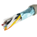 Alpha Wire Twisted Pair Data Cable, 5 Pairs, 0.23 mm², 10 Cores, 24 AWG, Screened, 50m, Grey Sheath
