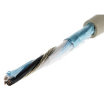 Alpha Wire Twisted Pair Data Cable, 1 Pairs, 0.35 mm², 2 Cores, 22 AWG, Screened, 50m, Grey Sheath