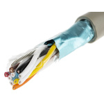 Alpha Wire Twisted Pair Data Cable, 5 Pairs, 0.35 mm², 10 Cores, 22 AWG, Screened, 50m, Grey Sheath