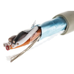 Alpha Wire Twisted Pair Data Cable, 4 Pairs, 0.35 mm², 8 Cores, 22 AWG, Screened, 50m, Grey Sheath