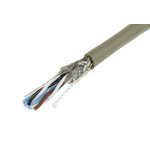 Alpha Wire Twisted Pair Data Cable, 2 Pairs, 0.14 mm², 4 Cores, 26 AWG, Screened, 50m, Grey Sheath