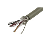 Alpha Wire Twisted Pair Data Cable, 4 Pairs, 0.14 mm², 8 Cores, 26 AWG, Screened, 50m, Grey Sheath