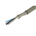 Alpha Wire Twisted Pair Data Cable, 1 Pairs, 0.35 mm², 2 Cores, 22 AWG, Screened, 50m, Grey Sheath