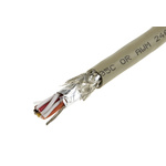 Alpha Wire Twisted Pair Data Cable, 5 Pairs, 0.23 mm², 10 Cores, 24 AWG, Screened, 50m, Grey Sheath