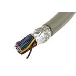 Alpha Wire Twisted Pair Data Cable, 19 Pairs, 0.23 mm², 38 Cores, 24 AWG, Screened, 50m, Grey Sheath