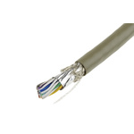 Alpha Wire Twisted Pair Data Cable, 11 Pairs, 0.23 mm², 22 Cores, 24 AWG, Screened, 50m, Grey Sheath
