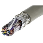 Alpha Wire Twisted Pair Data Cable, 15 Pairs, 0.23 mm², 30 Cores, 24 AWG, Screened, 50m, Grey Sheath