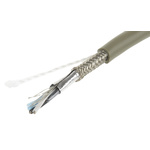 Alpha Wire Twisted Pair Data Cable, 1 Pairs, 0.35 mm², 2 Cores, 22 AWG, Screened, 50m, Grey Sheath
