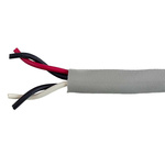 Alpha Wire Twisted Pair Data Cable, 2 Pairs, 0.241 mm², 4 Cores, 24 AWG, Unscreened, 30m, Grey Sheath