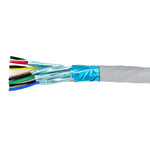 Alpha Wire Twisted Pair Data Cable, 6 Pairs, 0.382 mm², 12 Cores, 22 AWG, Screened, 30m, Grey Sheath