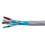 Alpha Wire Twisted Pair Data Cable, 4 Pairs, 0.382 mm², 8 Cores, 22 AWG, Screened, 30m, Grey Sheath