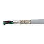 Alpha Wire Twisted Pair Data Cable, 3 Pairs, 0.241 mm², 6 Cores, 24 AWG, Screened, 30m, Grey Sheath