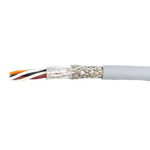 Alpha Wire Twisted Pair Data Cable, 4 Pairs, 0.241 mm², 8 Cores, 24 AWG, Screened, 30m, Grey Sheath