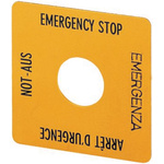 058874  SQT1 | Eaton RMQ-16 Emergency Stop Label for Pushbuttons