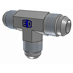 Parker Hydraulic Union Tee Compression Tube Fitting UNF 7/8-14 Male to UNF 7/8-14 Male, 10JMTXS