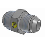 Parker Hydraulic Union Straight Threaded Adaptor UNF 1 1/16-12 Male to UNF 7/8-14 Male, 12-10HMTXS