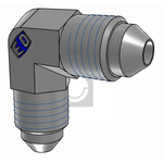 Parker Hydraulic Elbow Compression Tube Fitting UNF 7/16-20 Male to UNF 7/16-20 Male, 4EMTXS