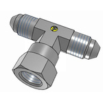 Parker Hydraulic Swivel Nut Tee UNF 7/16-20 Male to UNF 7/16-20 Female, 4S6MXS
