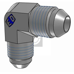 Parker Hydraulic Elbow Compression Tube Fitting UNF 1/2-20 Male to UNF 1/2-20 Male, 5EMTXS
