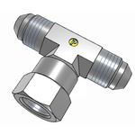 Parker Hydraulic Swivel Nut Tee UNF 1/2-20 Male to UNF 1/2-20 Female, 5S6MXS