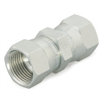 Parker Hydraulic Straight Threaded Union UNF 9/16-18 Female to UNF 9/16-18 Female, 6 HX6-S
