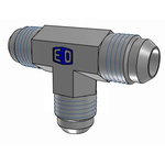 Parker Hydraulic Union Tee Compression Tube Fitting UNF 3/4-16 Male to UNF 3/4-16 Male, 8JMTXS