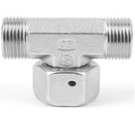 Parker Hydraulic Swivel Nut Tee 10 mm to 10 mm, ET10SOMDCF