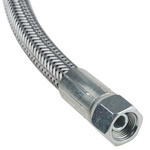 RS PRO 500mm Galvanized Steel Overbraid Hydraulic Hose Assembly, 180bar Max Pressure