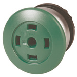 216734  M22-DP-G-X | Eaton Green Push Button Head - Momentary, M22 Series, 22.5mm Cutout, mushroom