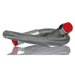 RS PRO 500mm Galvanized Steel Overbraid Hydraulic Hose Assembly, 180bar Max Pressure