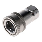Parker Stainless Steel Female Hydraulic Quick Connect Coupling, G 1/8 Female