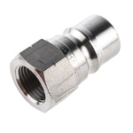 Parker Stainless Steel Male Hydraulic Quick Connect Coupling, G 1/2 Female