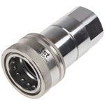 RS PRO Steel Female Hydraulic Quick Connect Coupling, BSP 1 Female