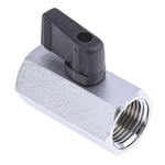 RS PRO Chrome Plated Brass Hydraulic Ball Valve G 1/2