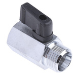 RS PRO Chrome Plated Brass Hydraulic Ball Valve G 1/2