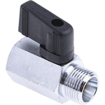 RS PRO Chrome Plated Brass Hydraulic Ball Valve G 3/8