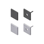 3842548744 | Bosch Rexroth Grey Polypropylene Cover Cap 30 x 30 mm strut profile