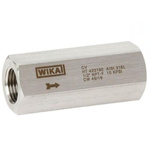 WIKA Stainless Steel Single Inline Mounting, Hydraulic Check Valve, 57420084, NPT 1/2, 1.38bar Cracking Pressure