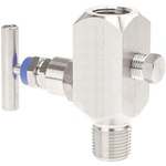 WIKA Hydraulic Pressure Gauge Isolation Valve, 48758929, NPT 1/2