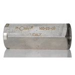 RS PRO Stainless Steel, Steel Inline Mounting, Hydraulic Check Valve, BSP 1/2, 65L/min